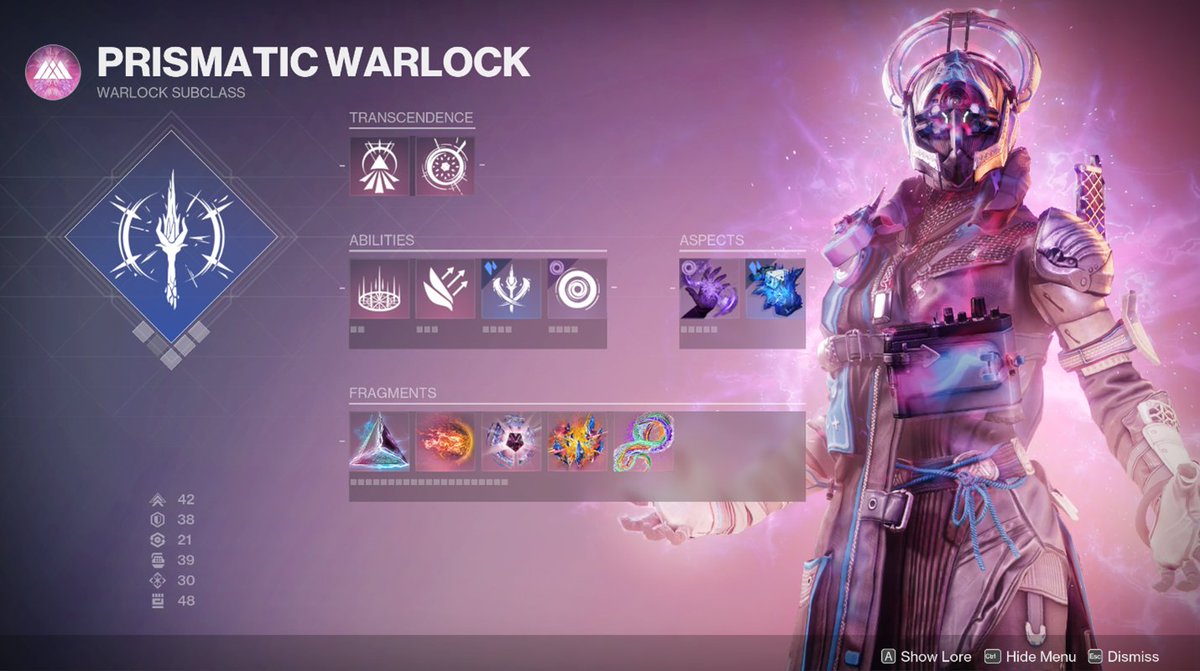 NEW: Prismatic subclass menu for each class. Coming in The Final Shape.