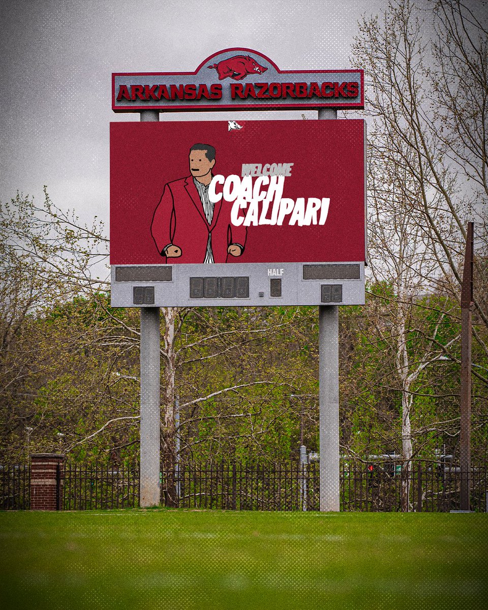 Our new videoboard hasn’t come in just yet, but we wanted to be sure to welcome Coach Cal to campus 👋