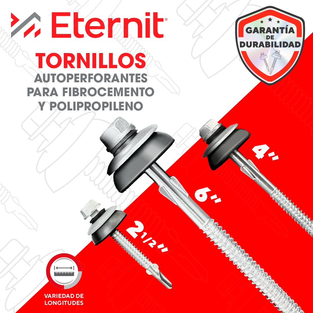 eternit_ecuador's tweet photo. 🔩 ¡Simplifica tus proyectos con los nuevos tornillos autoperforantes de Eternit! 🛠️ Con una variedad de longitudes disponibles, ahora es más fácil que nunca asegurar tus cubiertas con precisión y eficiencia.

#InnovaciónEnFijación
#TornillosAutoperforantes
#Eternit https://t.co/vql0tQVTwC
