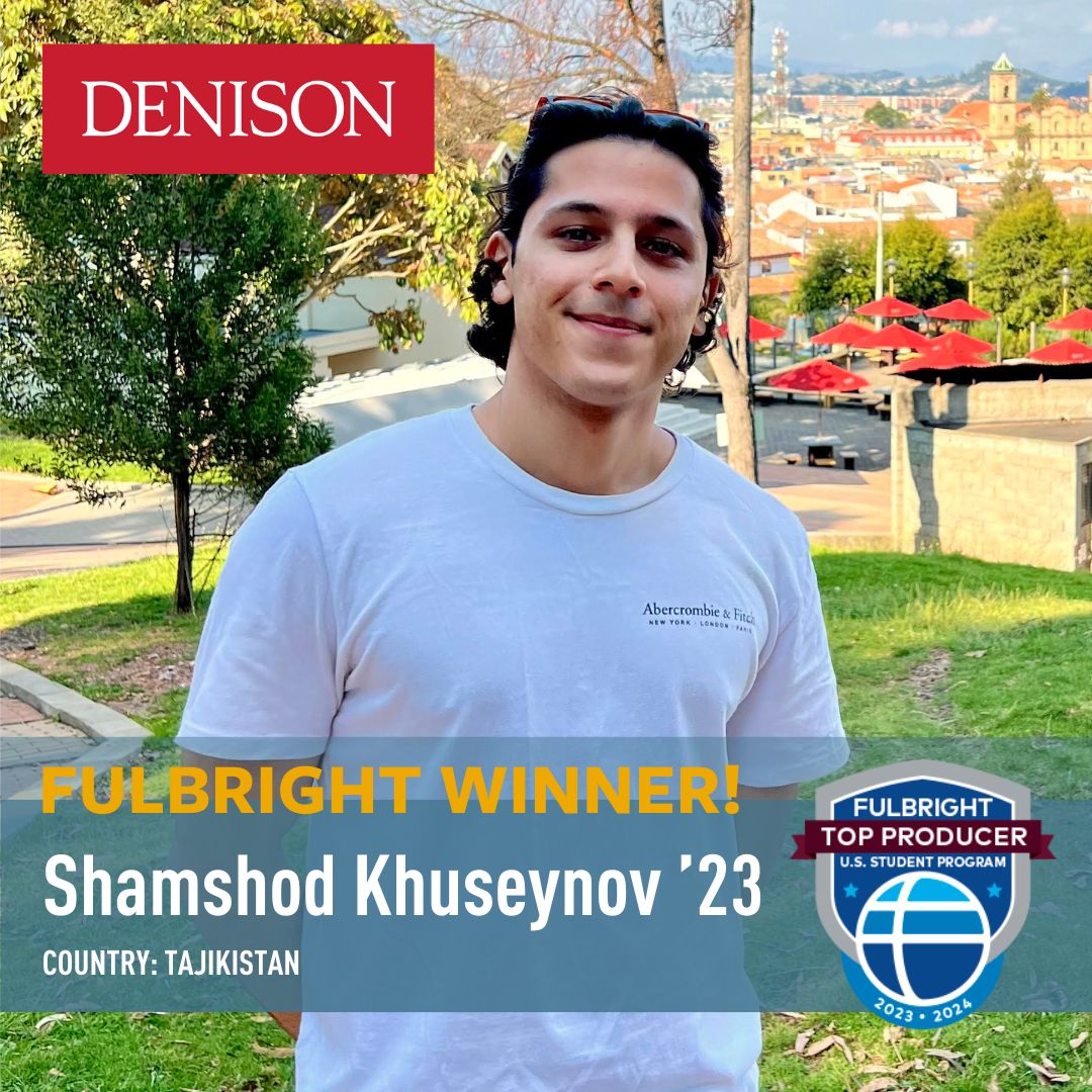 Congratulations to our second Fulbright winner of 2024! Shamshod Khuseynov '23, a double major in economics and international studies, has been awarded a 2024 Fulbright grant to Tajikistan.