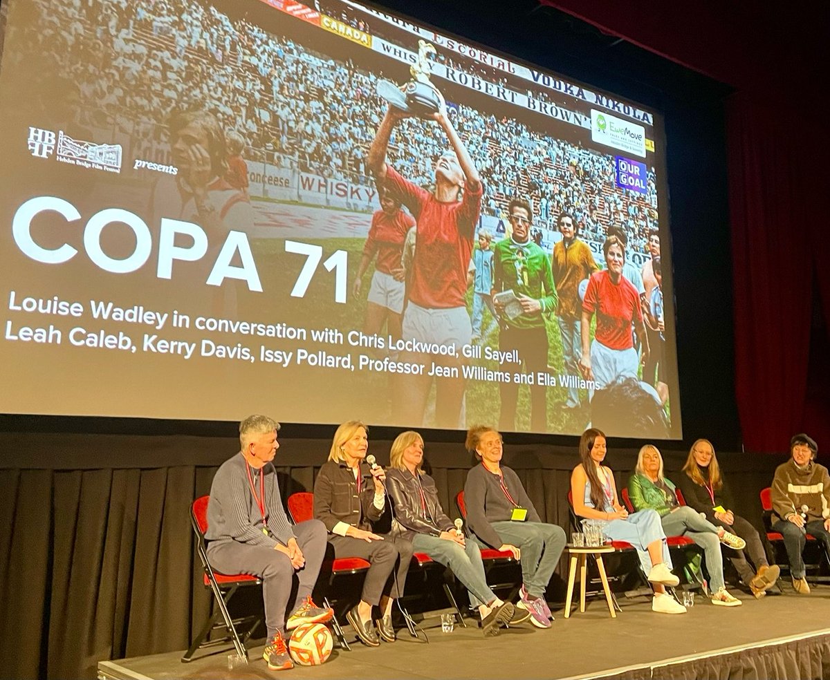 QUICK! Have you got your tickets yet? Only a few days left for your chance to win a signed COPA71 poster from these amazing women seen here at Hebden Bridge Picture House! Grab your raffle tickets here 👇 ⚽️ 🙌🏻 hebdenbridgefilmfestival.org