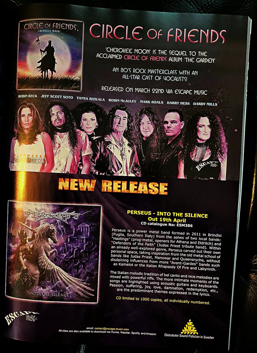 Circle of Friends TWO, Charokee Moon is now available.  House of Shadows is my contribution. Killer song, killer musicians all over this project.#houseofshadows #brucemee #khalilturk #queenofscream #darbymillsproject #darbymills 
 escape-music.com