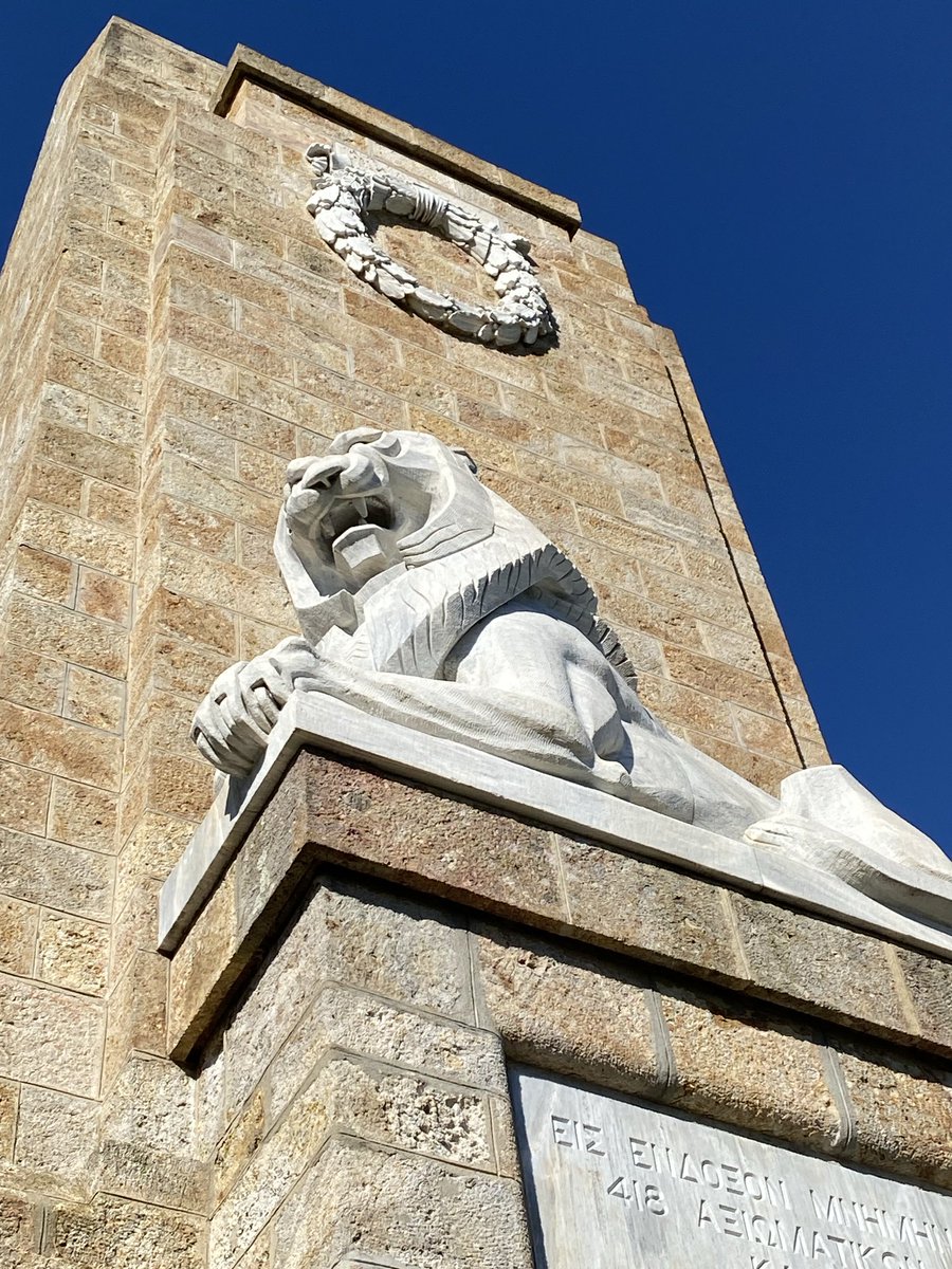 It was good to visit the Salonika Doiran Memorial this week. A British lion, growling towards the once enemy positions in this area of northern Greece and Macedonia 🇲🇰 🇬🇷 🇧🇬