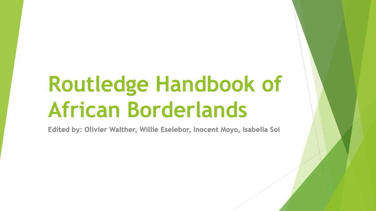 Very happy to announce that we've just signed a contract to edit the Routledge Handbook of African Borderlands! This 27-chapter book is a collaborative project of @AborneNetwork bringing 45 border scholars from Africa, North America and Europe together