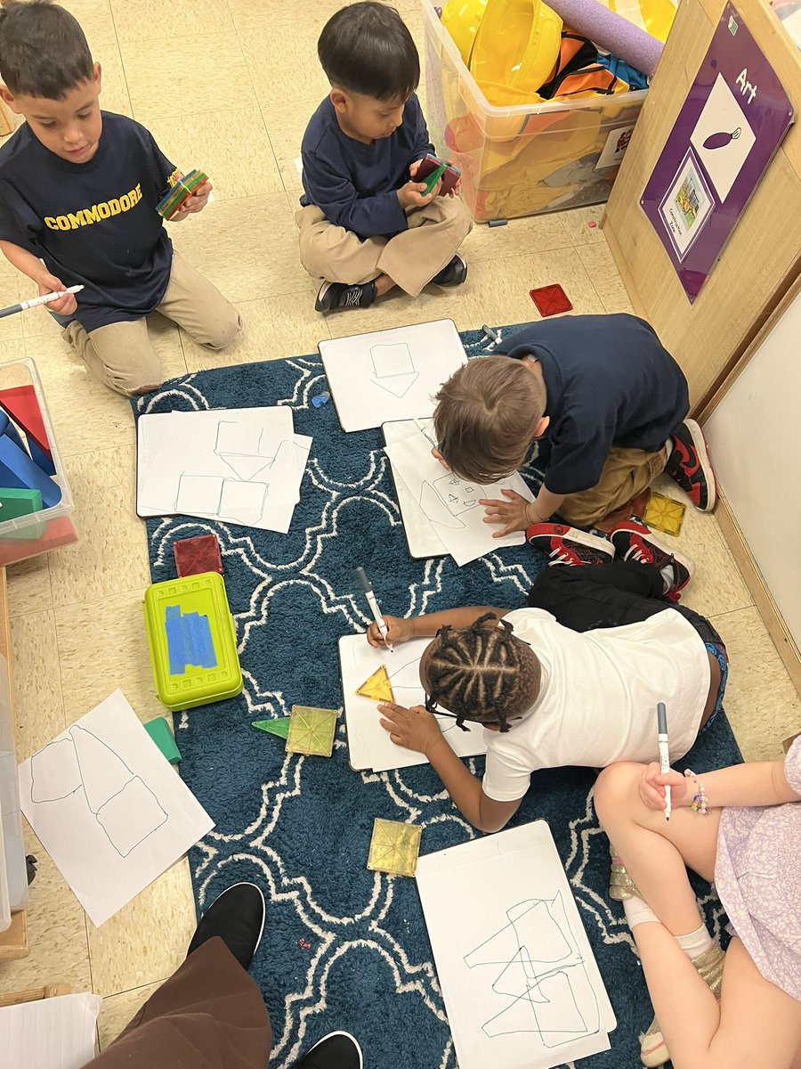 Using our cognitive flexibility with shapes to create blueprints for our construction site center during small group! 

We’ll be honing ✍️ skills when we label and developing oral language when we present to builders. 👷🛠️

We ❤️ the 💪 and rigor of play!

<a href="/BaltCitySchools/">Baltimore City Public Schools</a>