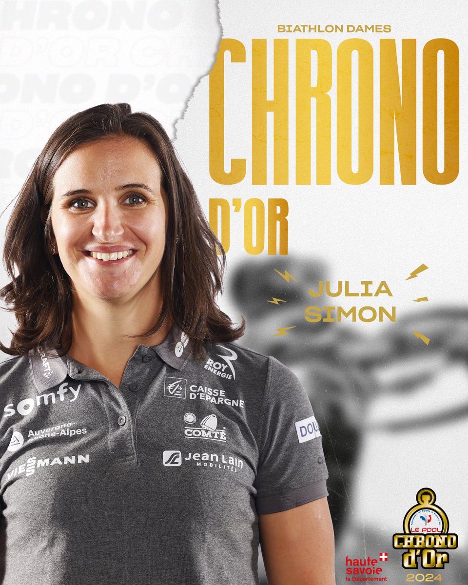 ❄ CHRONO D'OR 2024 ⏱️ Avec 5️⃣ médailles dont 4️⃣ titres aux Mondiaux de Nove Mesto, Julia Simon remporte pour la deuxième année consécutive le Chrono d'Or de la catégorie Biathlon dames 👊