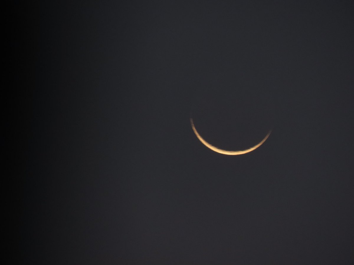 Eid Mubarak to everyone. Shot the beautiful Eid crescent moon this evening. Peace & Joy to all.