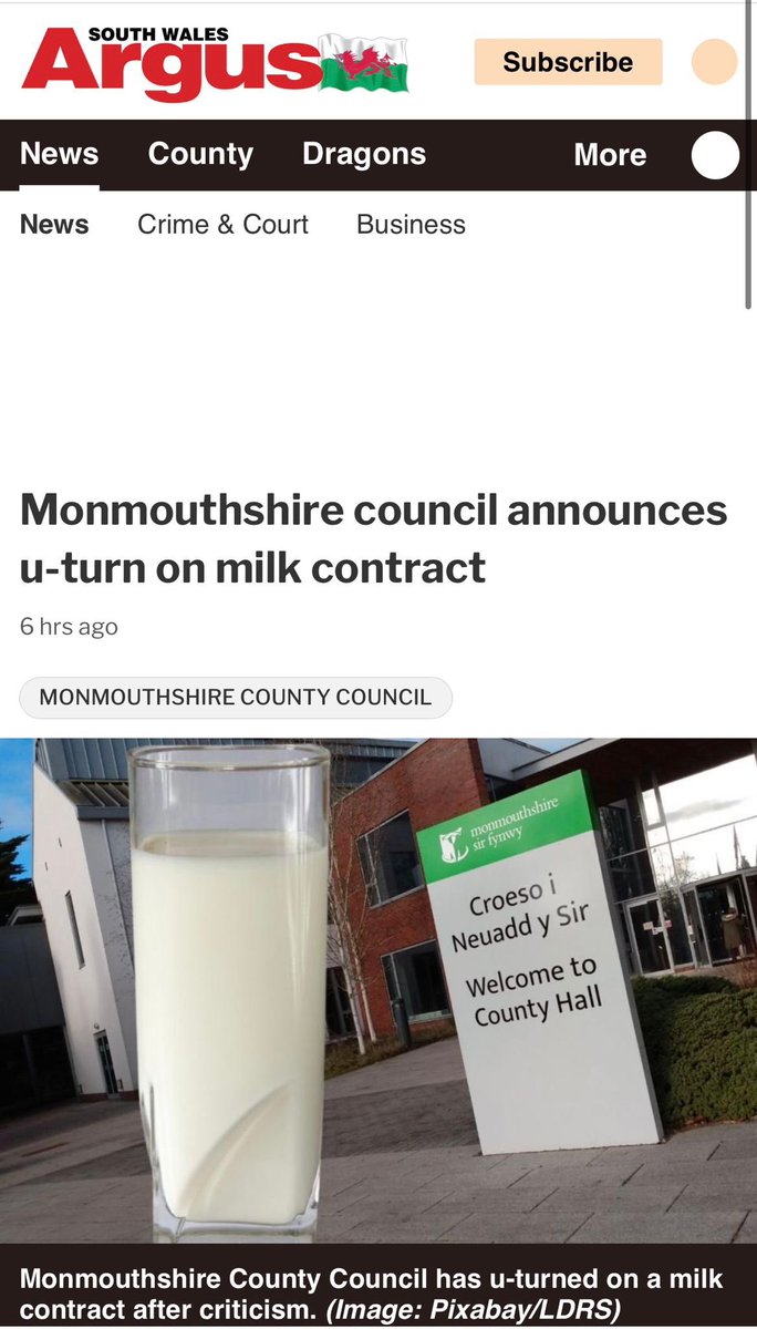 Excellent news. This was an appalling decision by the Labour run Monmouthshire County Council. ↩️ Delighted to see they have u-turned after heavy pressure. It is good that Monmouthshire businesses will now have the chance to win the contract, supporting our local economy.