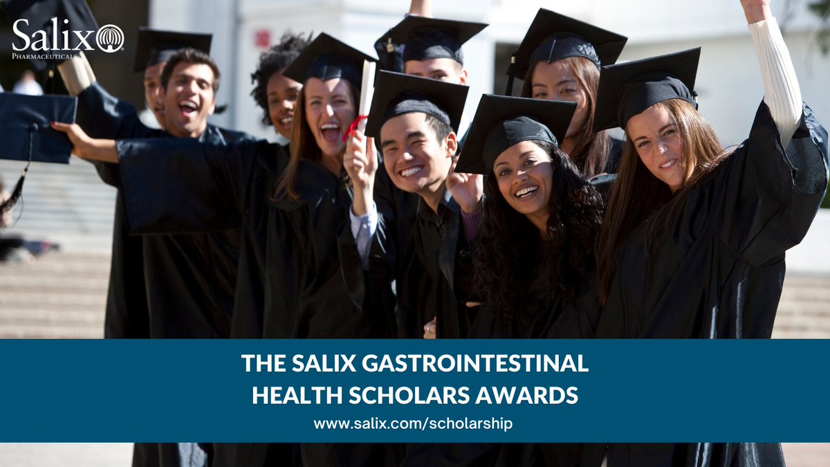 Want a $10,000 scholarship for your higher education? We're accepting applications for our scholarship program that recognizes outstanding students living with gastrointestinal (#GI) disease and disorders. salix.com/scholarship/