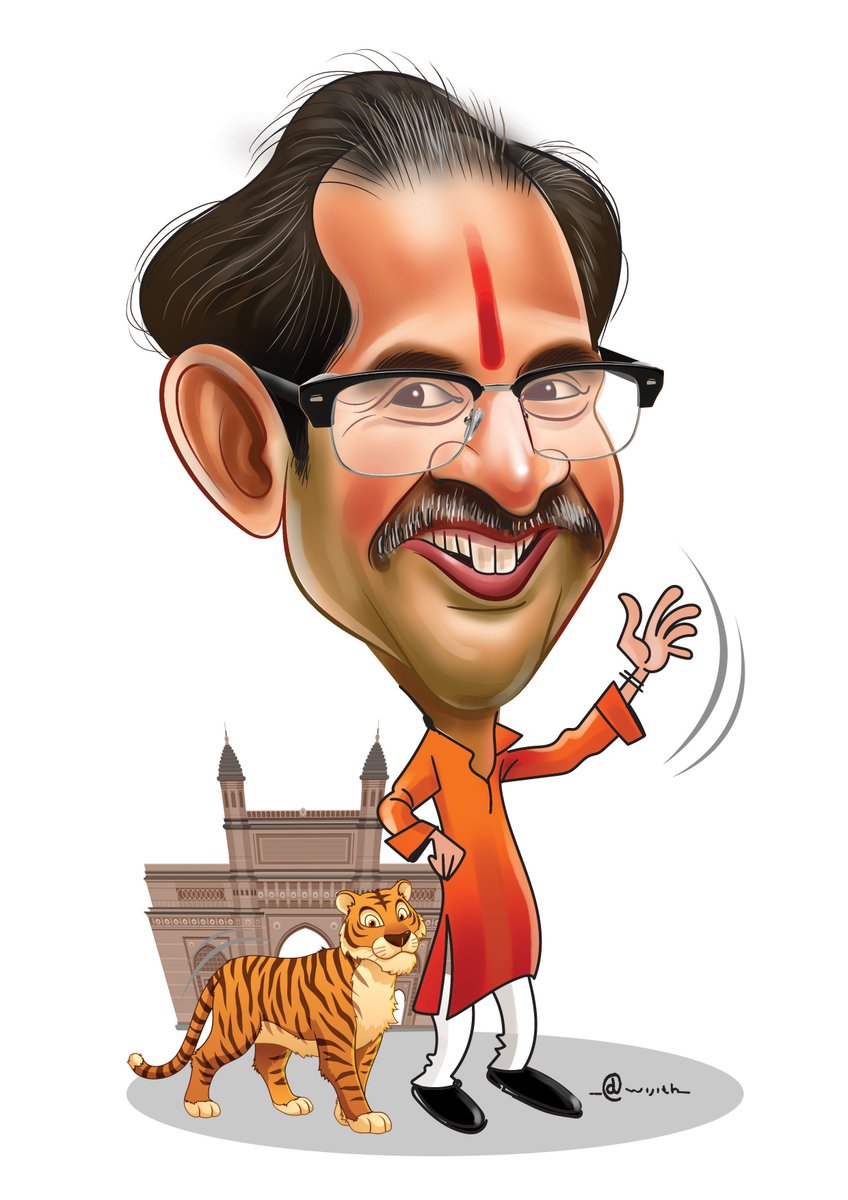 dwijith_cv's tweet photo. #uddhavsahebthackeray  #caricature #dwijith https://t.co/zJlCTImMZ8