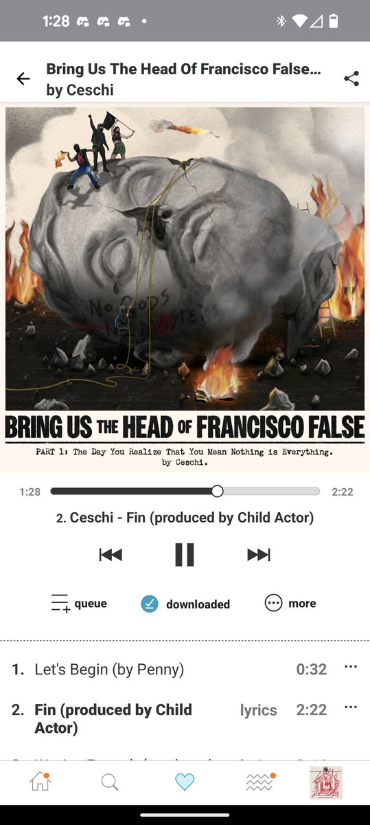 This song is so beautiful and meaningful but I love when @ceschi says we've been F'd too long like Sting. 5 stars.