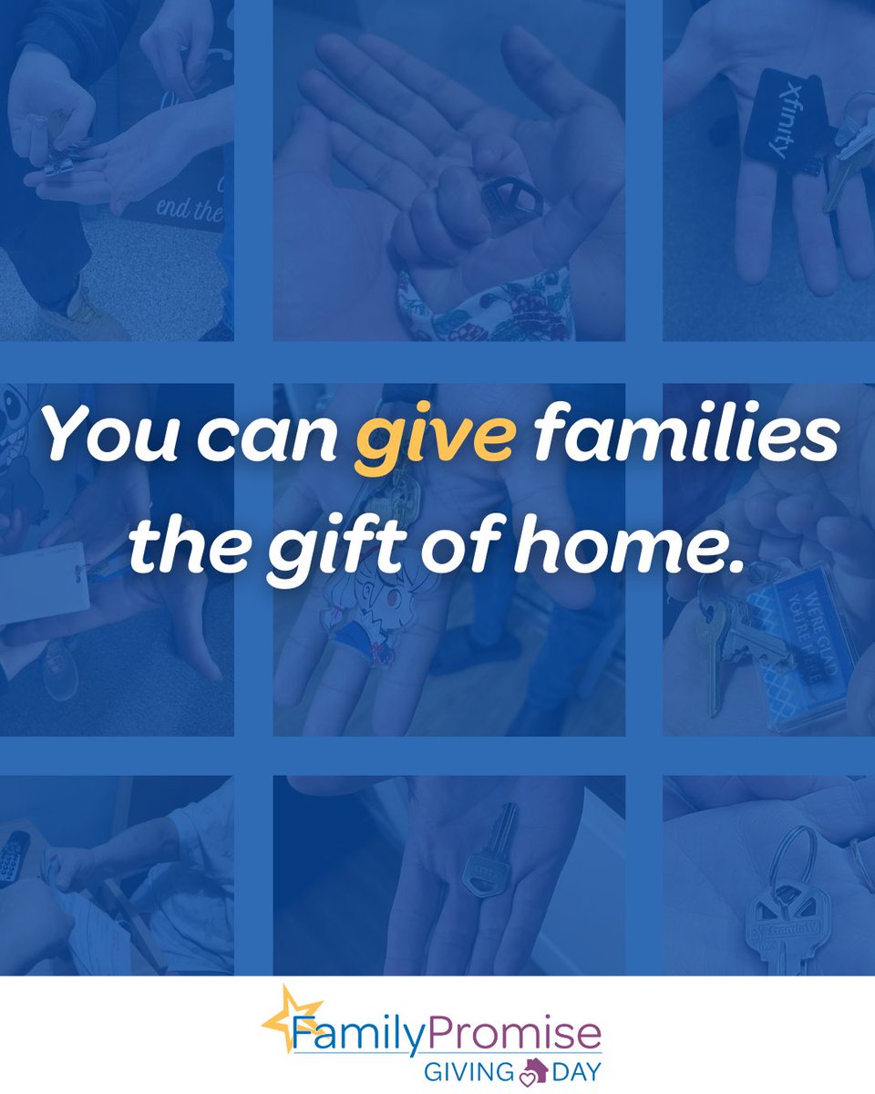 We’re getting pumped for Family Promise Giving Day! Tomorrow, will you help us continue supporting families experiencing homelessness? Our vision is a nation in which every family has a home, a better livelihood, and the chance to build a better future.