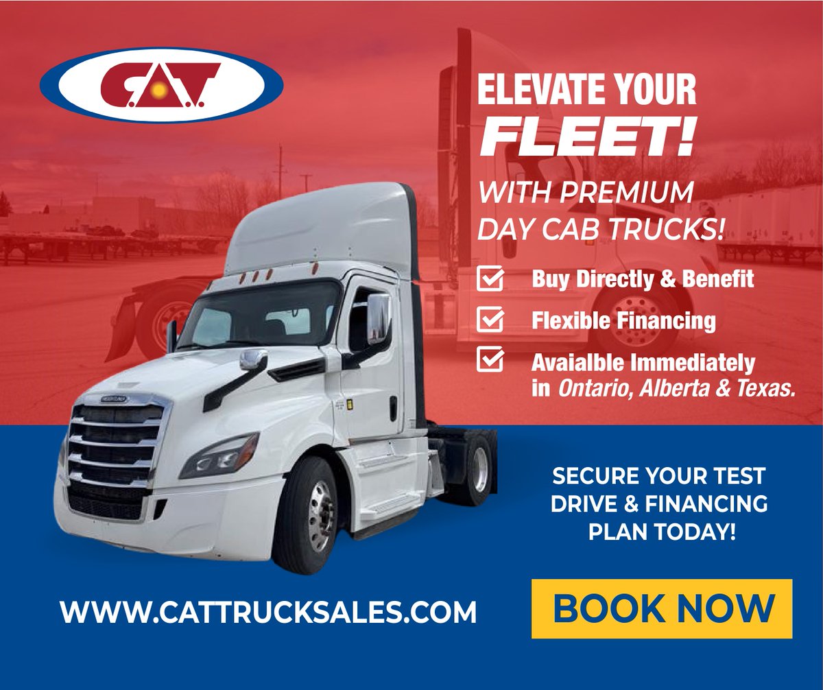 Revitalize your fleet and elevate your business to new heights 
with our quality used trucks! 🚛
Click the link below to book your test drive today
hubs.li/Q02sjNL10 
#CATinc #buyandsell #buytrucks #cascadia #freightliner #sleepercabs #daycabs