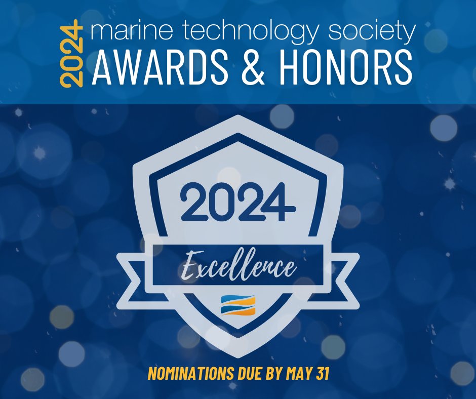 ✨ Recognize your outstanding peers in #MarineTechnology by nominating them for an MTS award! ✨ 📝 To learn more about the awards and submit a nomination, visit: hubs.ly/Q02skCNm0