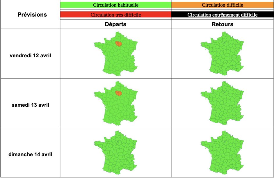 sanef_1077's tweet photo. #InfoTrafic #Vacances de #Printemps suite 😉 Début des #congés pour la zone A et seconde semaine pour la zone C
#Départs
Vendredi : 🔶 en Île-de-France
Samedi : 🔶 en Île-de-France
+ d'infos 👉 https://t.co/mNAlxgtPvl 
#AudioMobilité #BisonFuté @SécuritéRoutière https://t.co/RZLIFpNVNe