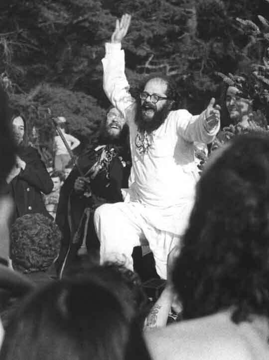 “one can never be sure whether it's good poetry or bad acid.” ~ Charles Bukowski [Pictured: Allen Ginsberg doing his whole Allen Ginsberg thing.]