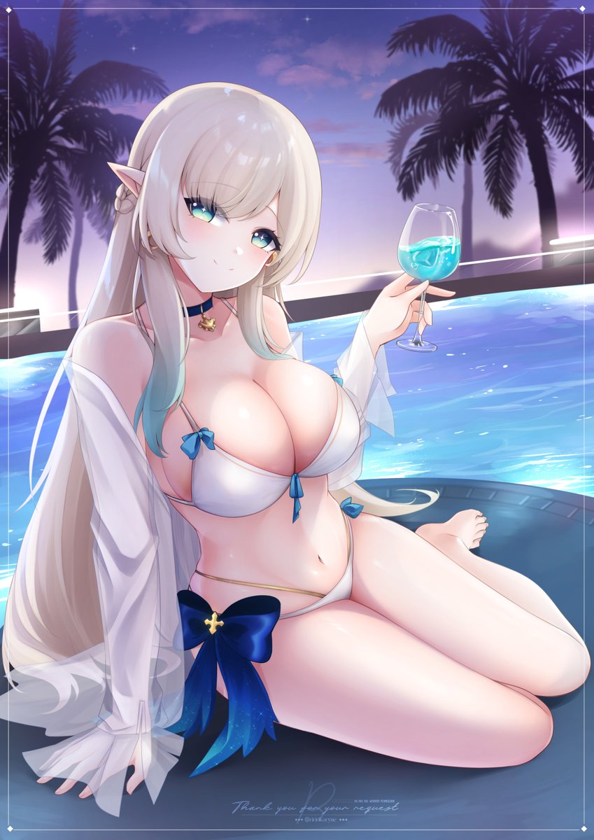 Skeb Style  Hikanari Hina Bikini at night resort!
Thank you for your request!

#VGenComm  #Hinaesthetic