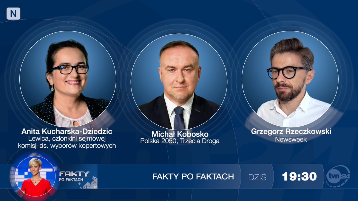 Włącz teraz @tvn24. W @faktypofaktach gośćmi Anity Werner są: @AnitaKDZG z @__Lewica i @michalkobosko z @PL_2050 oraz @RzeczkowskiG z @NewsweekPolska.