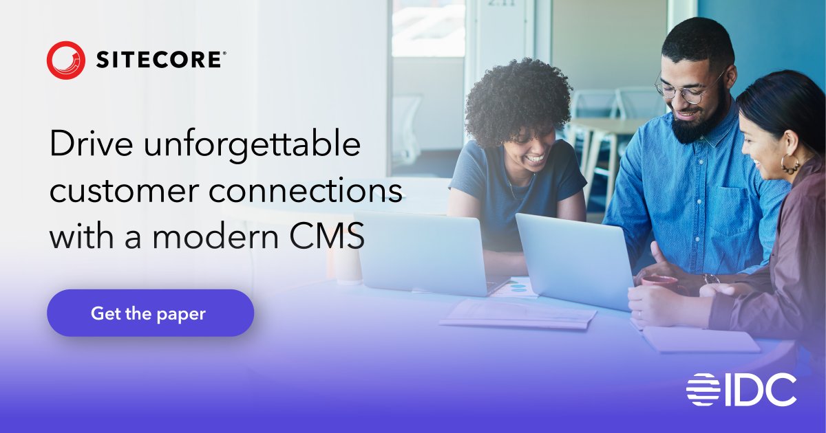 Navigate evolving technology and create unforgettable connections – both today and tomorrow with a modern CMS. Sitecore and Marci Maddox, IDC Research VP, Digital Experience Strategies, share how marketers and leaders can unlock the potential of their CMS. siteco.re/4cUjqzS