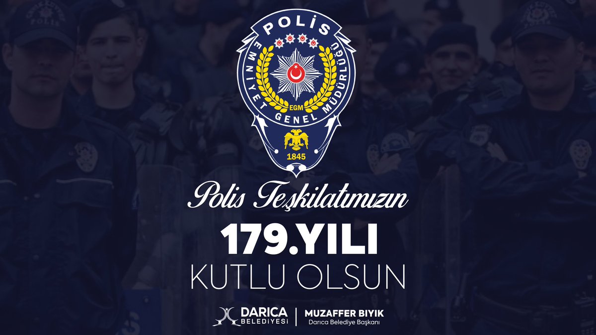 Milletimizin huzur ve güvenliği için büyük bir özveriyle görev yapan #TürkPolisTeşkilatı’mızın 179. kuruluş yıl dönümü kutlu olsun. 🇹🇷