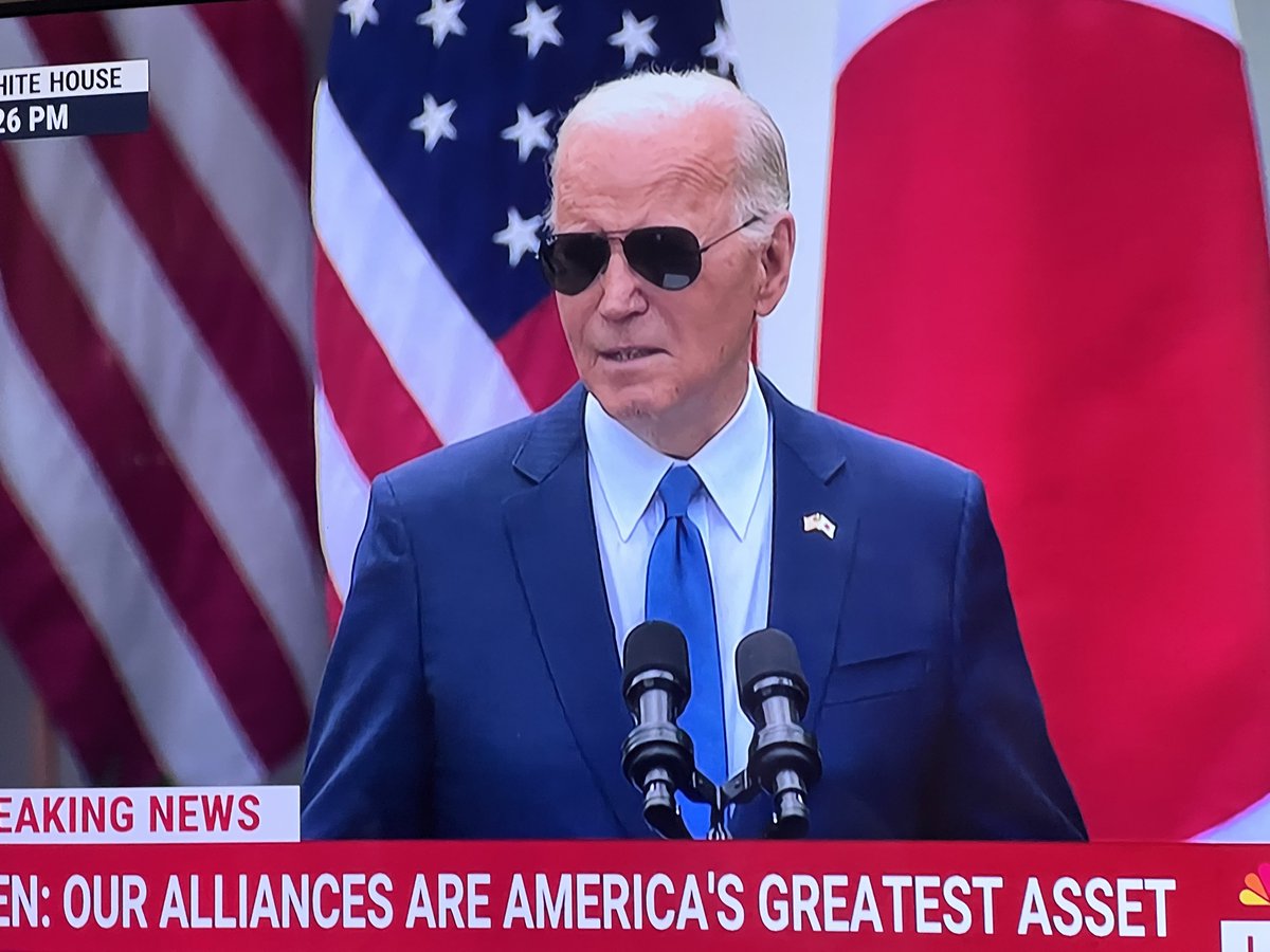 When you’re a badass, you do press conferences in aviators. Are you voting for Joe? 🔥