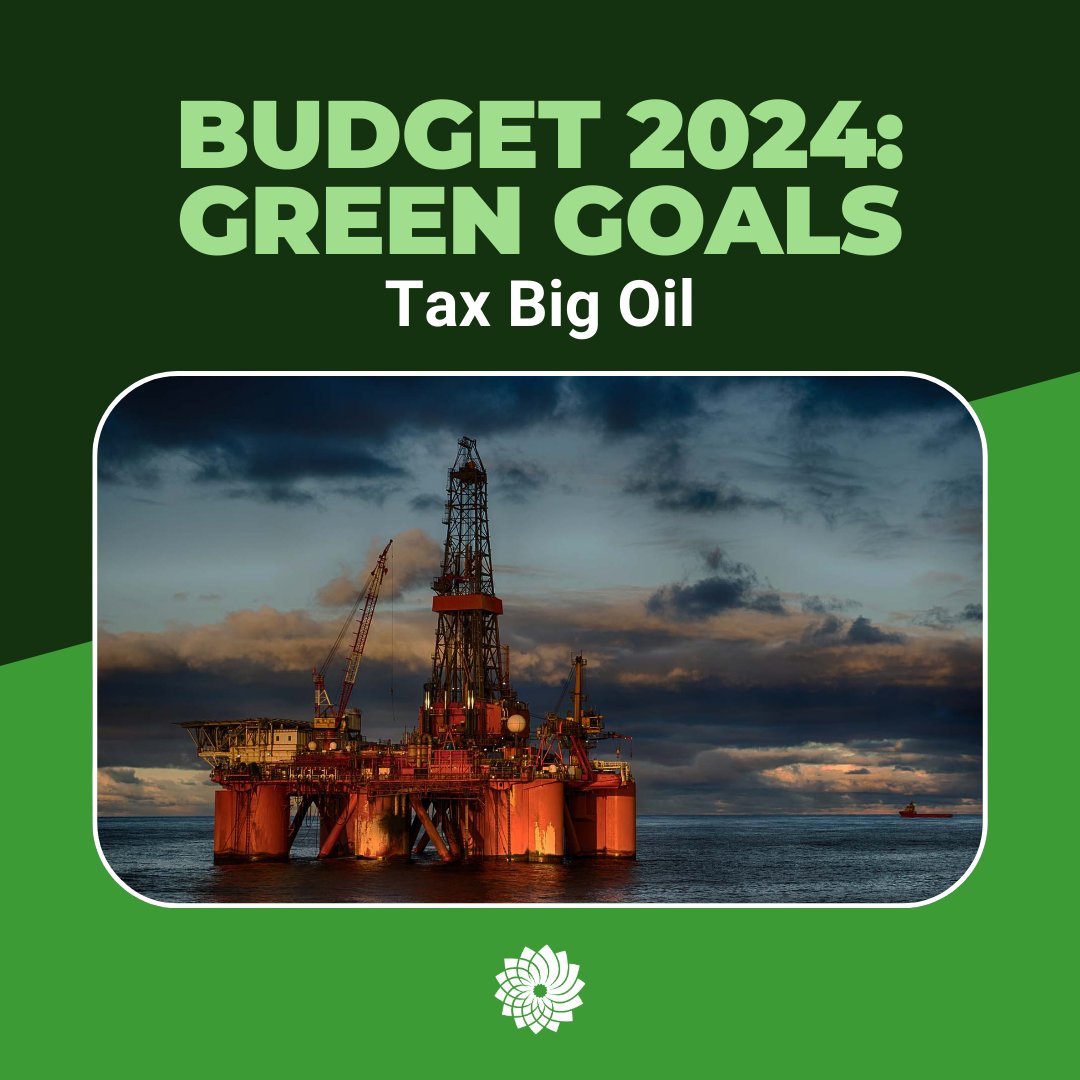 Let's tax that big oil like it's going out of style! Time to #makethempay with a Windfall Tax on excess profits in #Budget2024 💸 #cdnpoli #greengoals #taxbigoil

Think so too? Sign here 👇
greenparty.ca/en/content/mak…