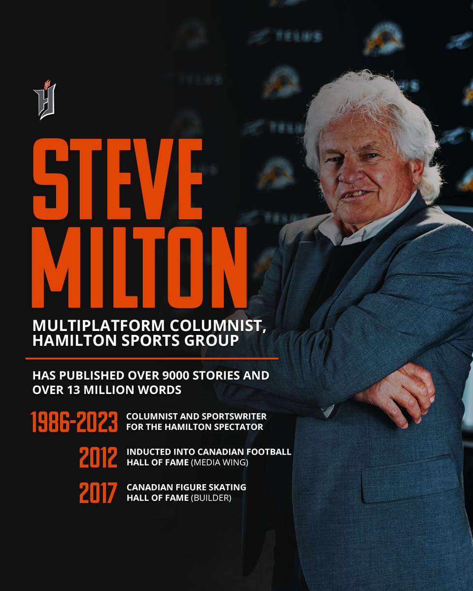 We are excited to welcome Hall of Fame Writer Steve Milton to the Hamilton Sports Group as a Multiplatform Columnist 🗞 📖 | bit.ly/3PTzbgI #TogetherWeForge