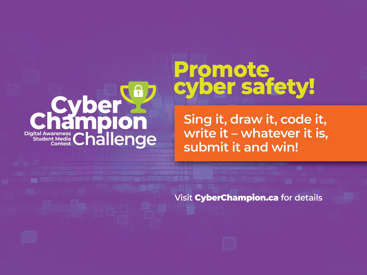 📢 Today's #Reminder to #Teachers 👩🏻‍🏫: Inspire greatness by encouraging your students to join the #Cyber #Champion #Challenge! 🏆 Your support can fuel their journey towards innovation and leadership in the digital world. 💻Start at cyberchampion.ca #EmpowerInnovation