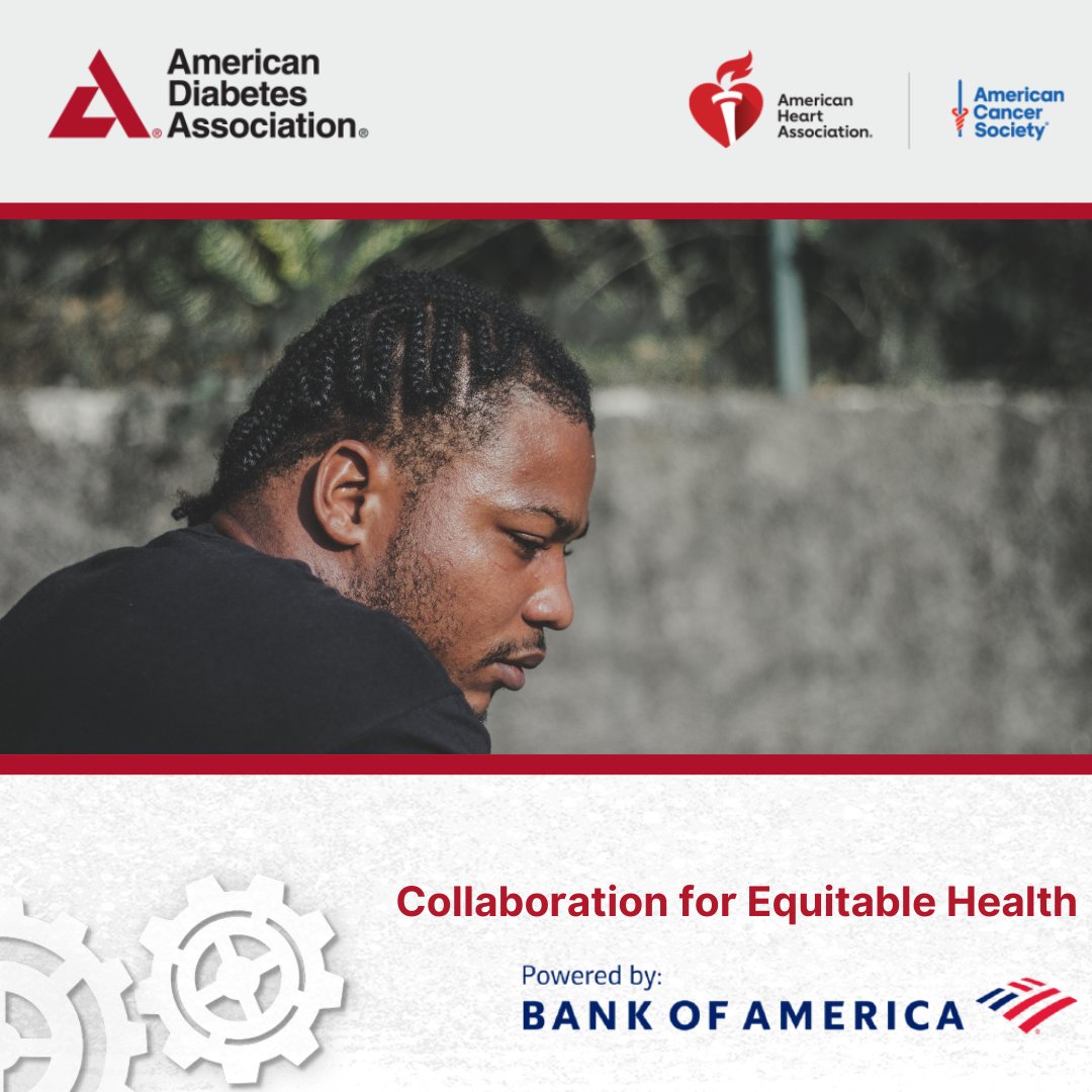 Diabetes is linked to cancers and poses a 2x risk for heart disease or stroke. Our collaboration with @AmericanCancer & @American_Heart in the Collaboration for Equitable Health, powered by @BankofAmerica, is making a change. collaborationforequitablehealth.org #NationalMinorityHealthMonth