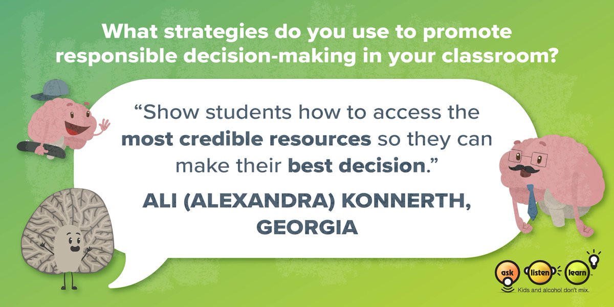 For #AlcoholResponsibilityMonth, dive into responsible decision-making strategies with this gem from a dedicated health and physical education teacher we met at @Shape_America! bit.ly/3xn6DG4