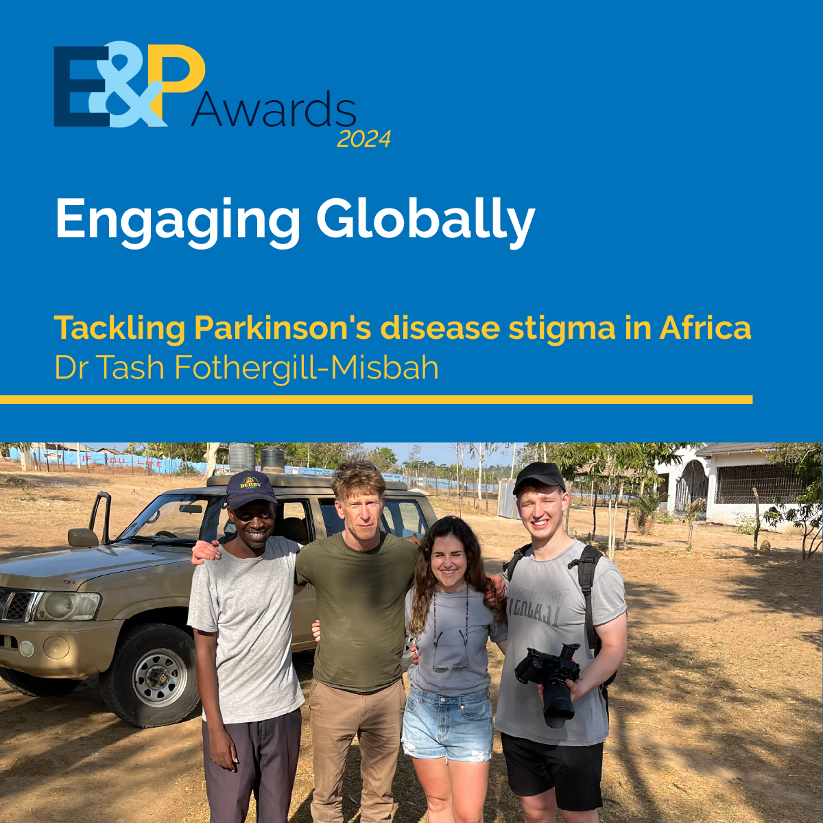 Here are our nominees for the Engaging Globally Award - @pcrcbih <a href="/robflute/">Rob Mackay</a> @tashmisbah 

Recognising international engagement projects that address global challenges through our research or teaching 🌍 

#WeAreNCL #EandPAwardsNCL