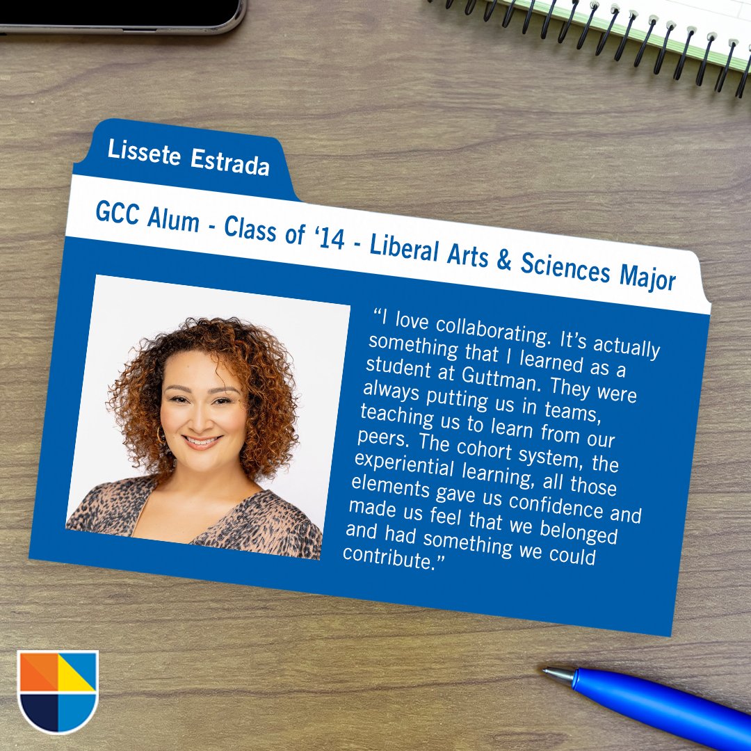 This Community College Month, we're kicking off our Alumni Stories series. The first in the series is Lissete Estrada! She is from the graduating class of 2014 and majored in Liberal Art & Sciences! #CommunityCollegeMonth #GuttmanProud