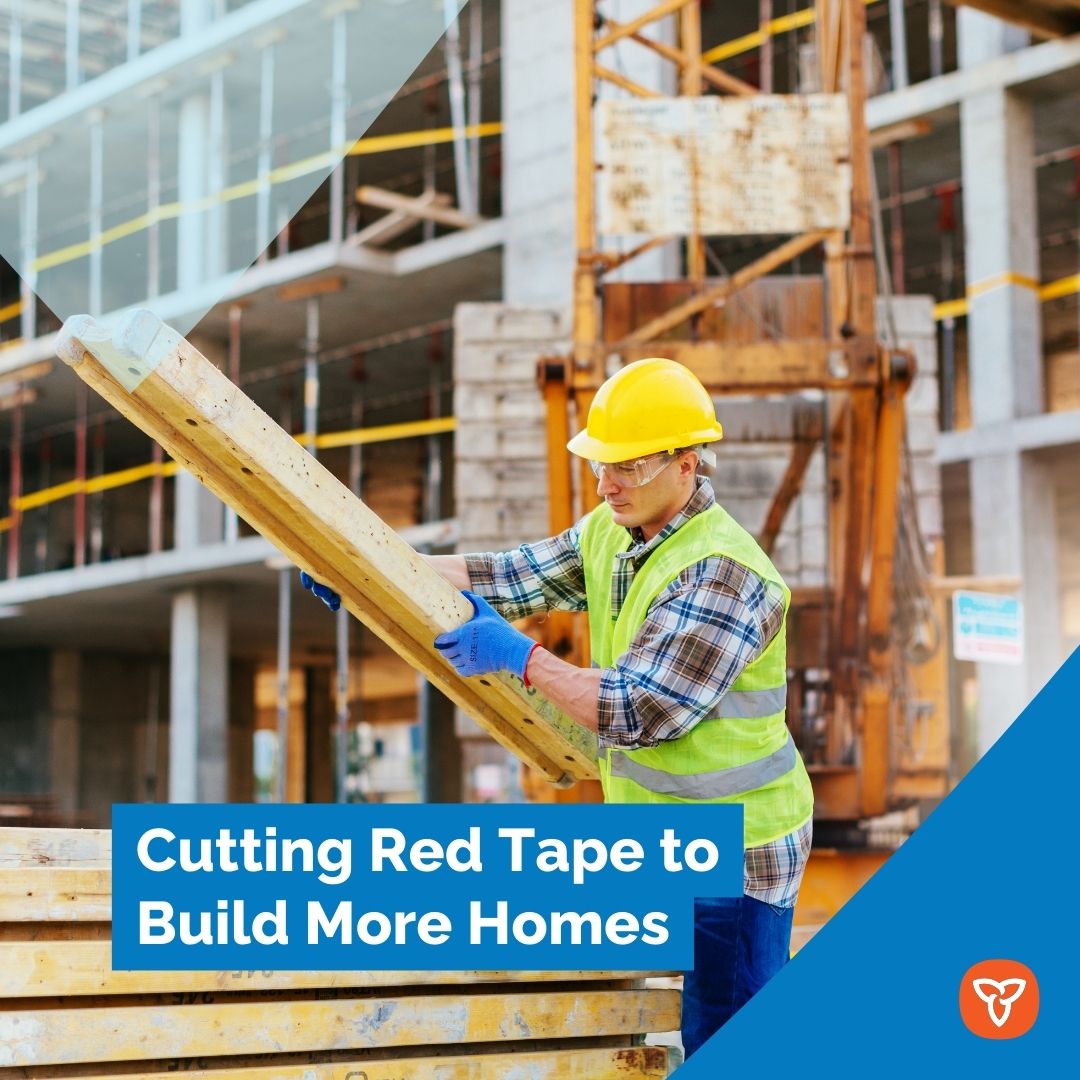 Today, our government introduced legislation to help: ⏩ build homes faster at a lower cost 💻 improve consultation tools 🏘 build more types of homes 🛠 prioritize infrastructure for ready-to-go housing projects 🔗 news.ontario.ca/en/release/100… #onpoli #homebuilding #infrastructure