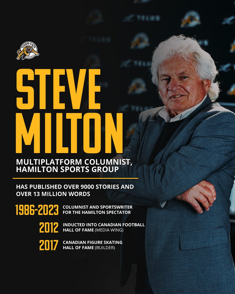 Hall of Fame Writer Steve Milton Joins the Hamilton Sports Group⭐️✍️ In his new role as Multiplatform Columnist, Steve will offer extensive coverage & exclusive access to players, coaches & competitions, delving into their stories like never before! 🗞️ | bit.ly/4cUlmZa