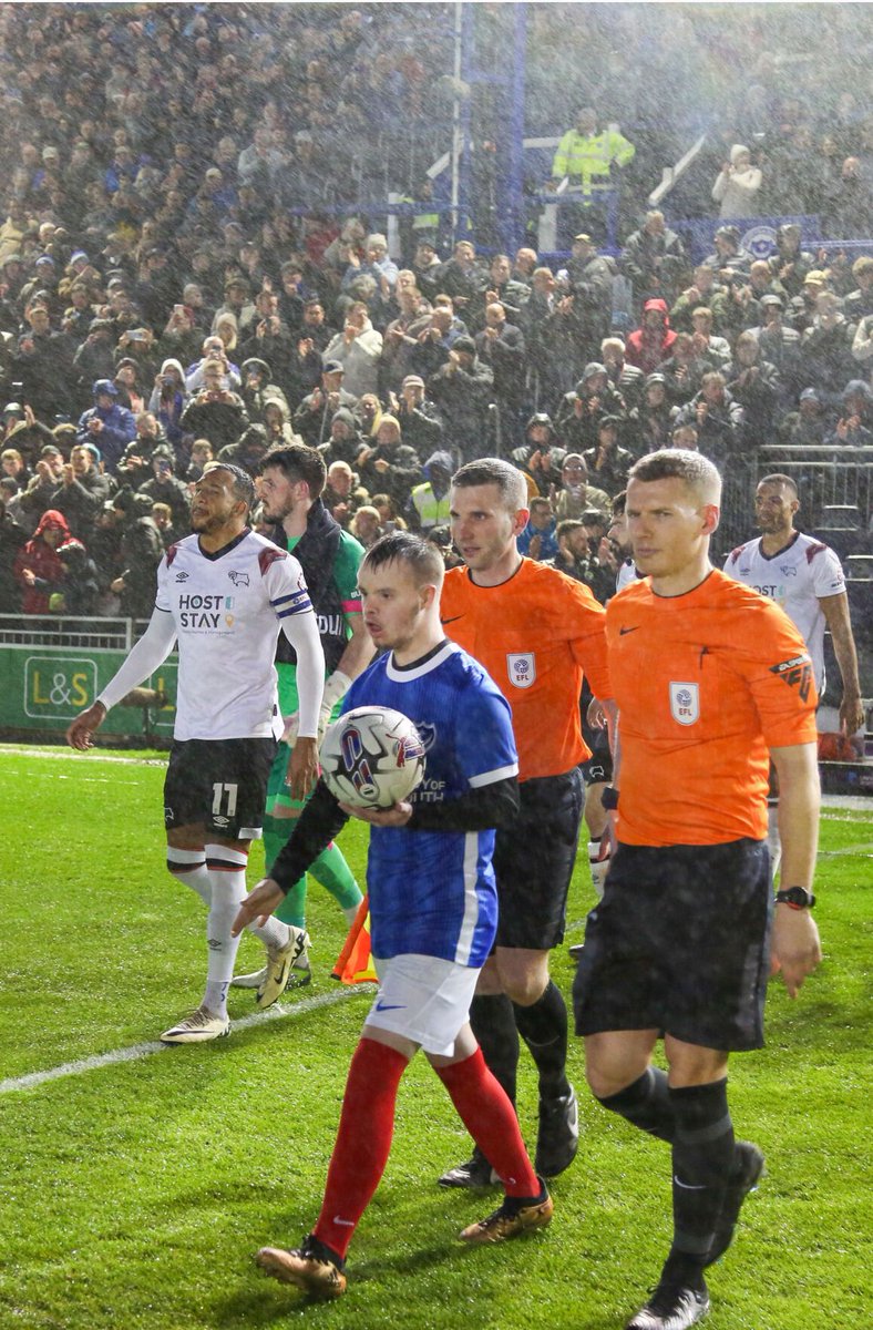 Received the photos today from when Sam was the ball carrier for the #Pompey game against Derby. Absolutely love them. Great memories of a fantastic evening. Thank you 👍