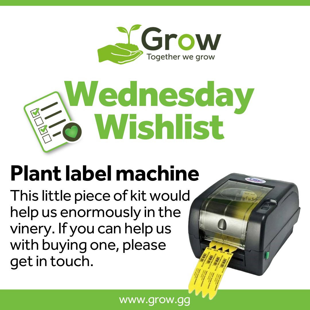 This bit of kit would be extremely useful in our vinery. They cost around £500 - if you would like to make a donation towards buying one, please contact us at hello@grow.gg. Thank you! #supportinggrow