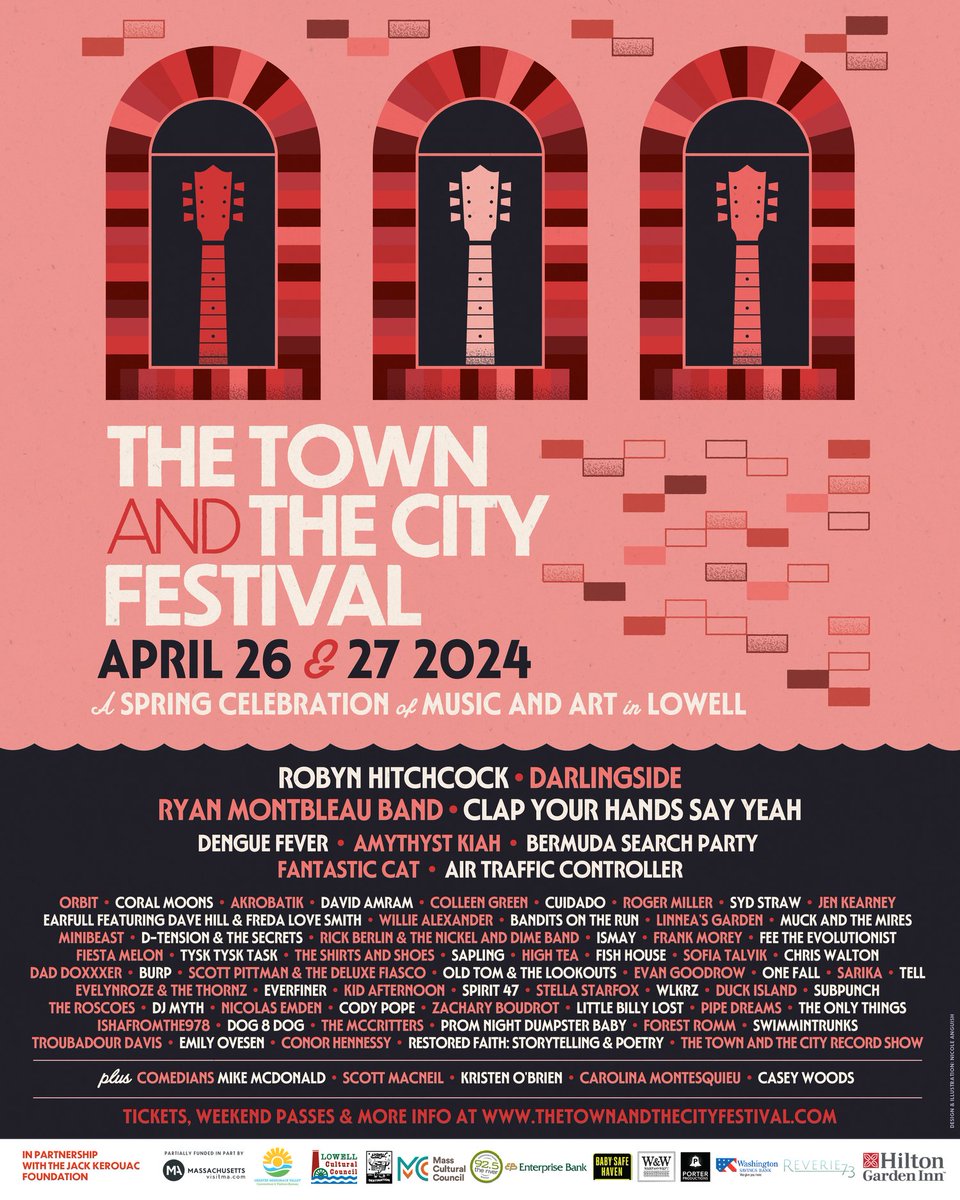 Celebrate the tradition of Jack Kerouac with spoken word and comedy events at @townandcityfest! This is a 2-day music and arts festival takes place in various event spaces, bars, cafes, and galleries throughout downtown Lowell, MA! Tickets on Sale Now⬇⬇ thetownandthecityfestival.com