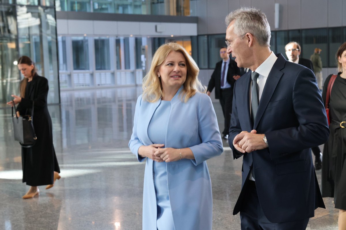 On #Slovakia's 20th anniversary of NATO membership, we agreed with @JensStoltenberg that @NATO is stronger and even more determined in defending our shared values. As we approach the Washington NATO summit, we must further reinforce our collective defense, particularly on the