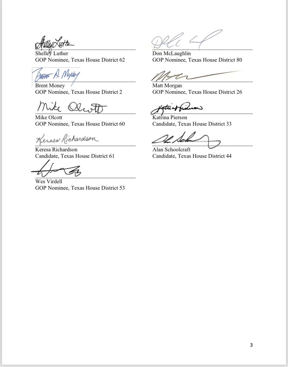 The movement is REAL!  #ContractWithTexas now has 23 signatures of current & prospective TX House conservatives fighting to #MakeTheTexasHouseRepublicanAgain.
Has your Rep signed on? It’s not too late!! Contact them today!! #txleg