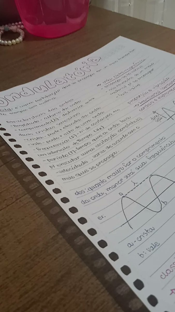 studycah's tweet photo. Resumo de ondulatória para prova https://t.co/l7MNWh0yiU