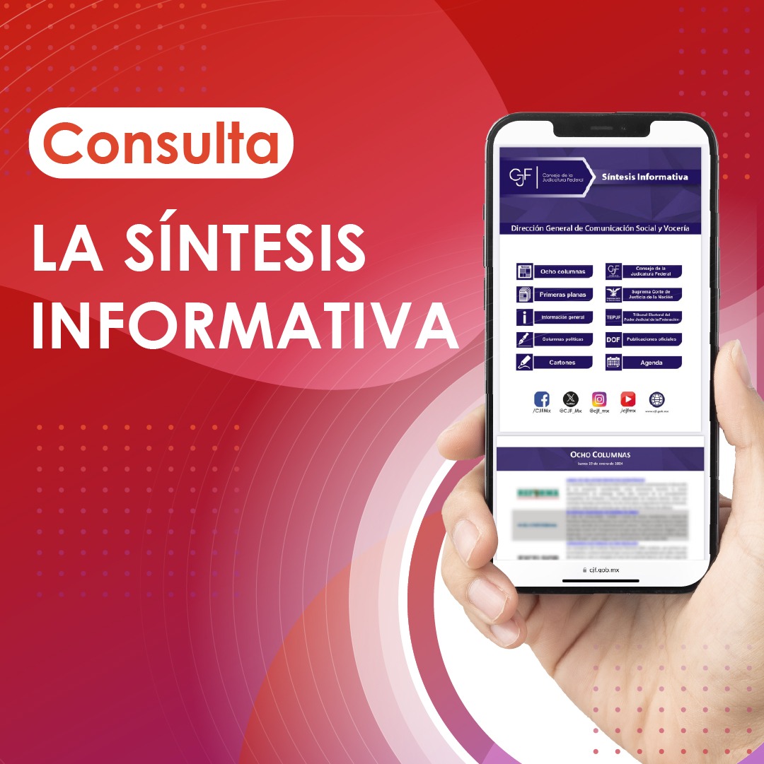 #SíntesisInformativa 📅Mantente al día con las noticias más relevantes sobre el quehacer del Poder Judicial de la Federación Da clic aquí 👉🏻 bit.ly/3Cg1GOh