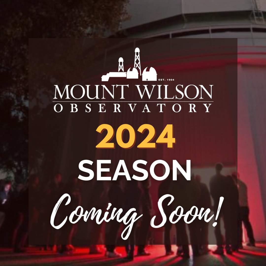 Watch this space! Later this week we will announce dates & ticketing for the 2024 Season of Public Events at the Observatory: we look forward to a wide range of events this season, including public telescope nights, engineering tours, concerts, astronomy lectures, & art events!