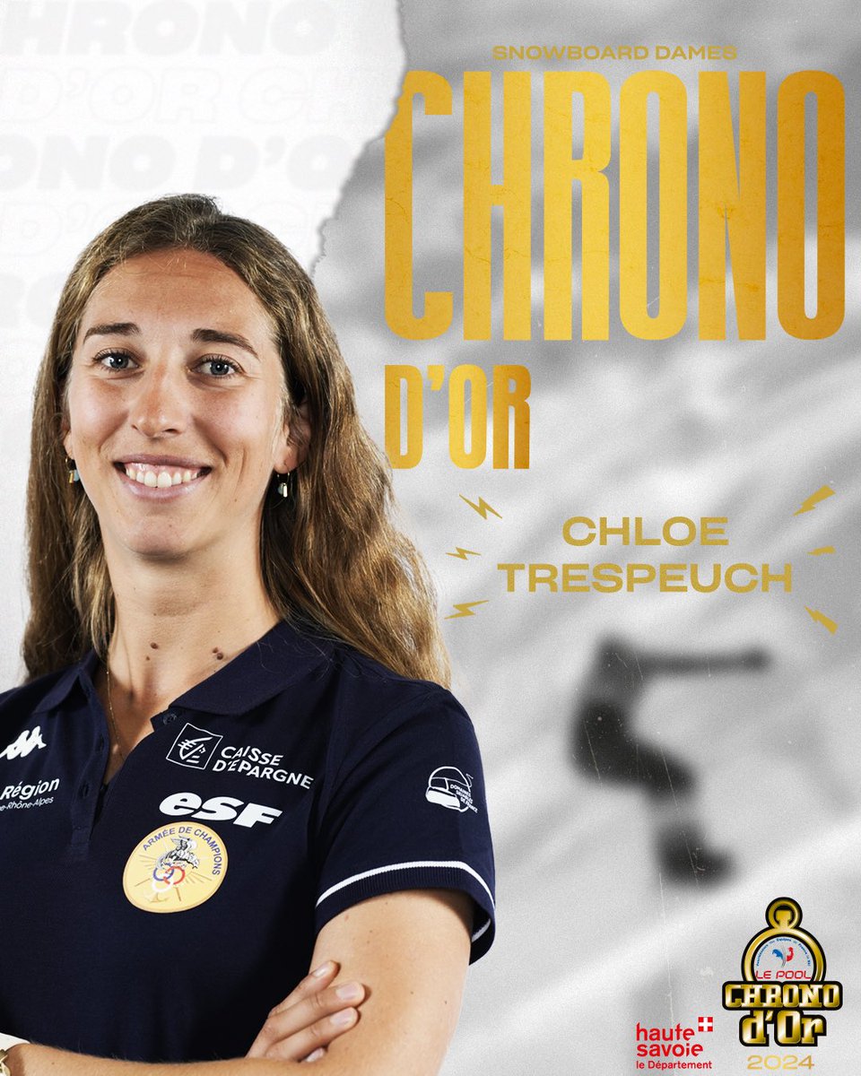 ❄ CHRONO D'OR 2024 ⏱️ 1⃣ gros globe de cristal 9️⃣ podiums en Coupe du monde 3️⃣ victoires   Une SAISON UNIQUE pour @TrespeuchChloe qui remporte le Chrono d'Or de la catégorie Snowboard dames 👊