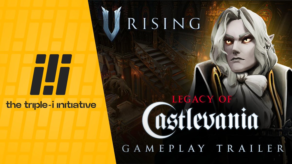 The @VRisingGame - Legacy of Castlevania crossover is coming to Steam with its 1.0 launch May 8th, and PlayStation 5 later this year! Just announced at The Triple-i Initiative #iiiShowcase. Watch the official gameplay trailer: youtu.be/hXp8NLnsqv0