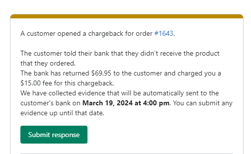 Chargeback fraud is becoming a real problem. This customer filed a chargeback saying we didn't ship the product. (1/4)