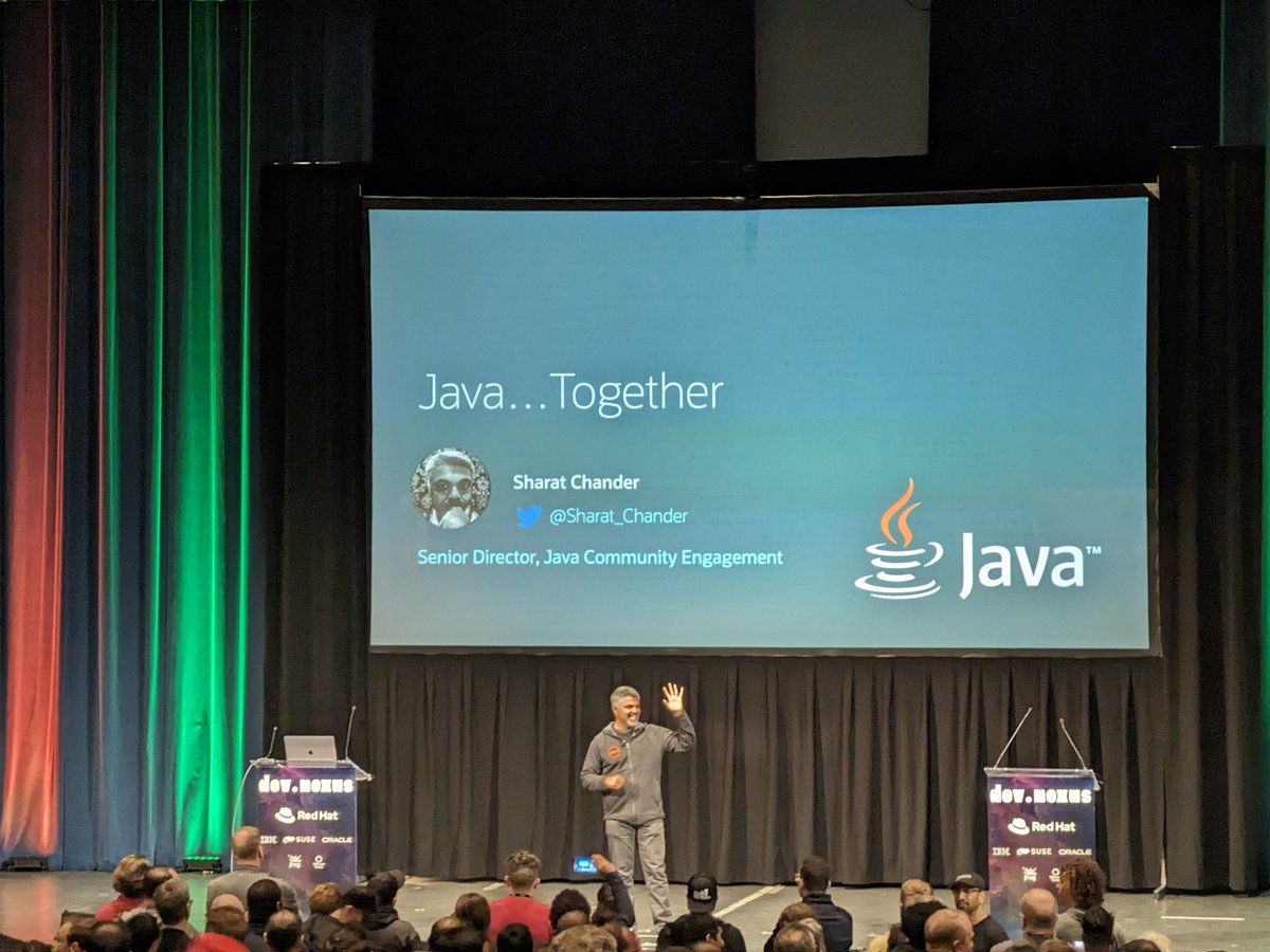 2nd round of keynotes on #devnexus24 with @prpatel introducing @Sharat_Chander who is talking about how we move #Java forward, together