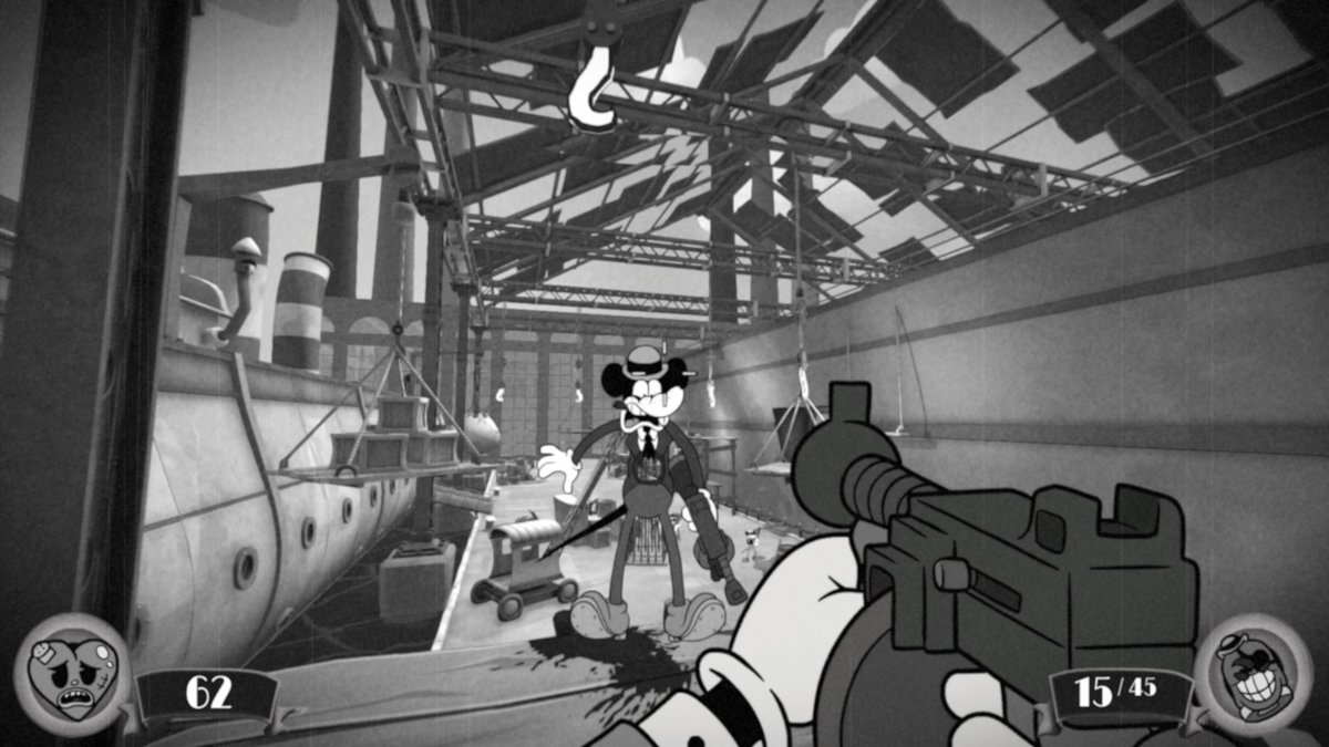 In a new trailer for Mouse, the vintage cartoon FPS coming to consoles and PC next year, there's gameplay of a new grappling hook, the spinach power-up, and more. bit.ly/3U9HzeE