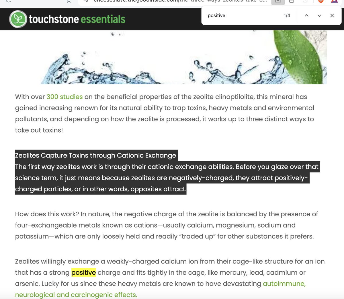 PS: Just figured out why zeolite helps detox. Vax contains SM-102, a positively charged lipid, which is insoluble in water. This is the 'biofilm' or 'slime' that metals & graphene hide in. This is why people are lighting up under UV lights! Zeolites work like magnets.

Zeolite👇