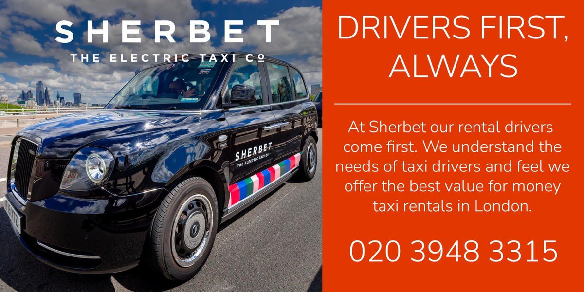 TXEs Available to rent from £320 ✅1st class customer Service ✅Full induction if never driven one before ✅24/7 Backup with Spare Cabs ✅East Or West London Collection ✅TopApp work from’Sherbet Ride’ ✅Discounts on Charging ☎️ 02039483315 for more info