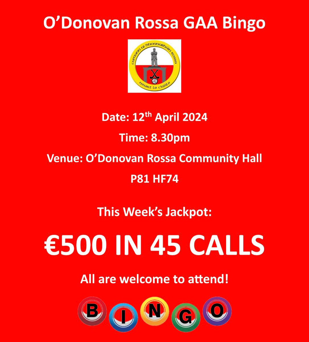 O'Donovan Rossa GAA (Cork) (@RossaGAA) on Twitter photo 2024-04-10 17:44:05